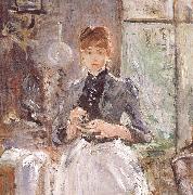 Berthe Morisot At the restaurant painting